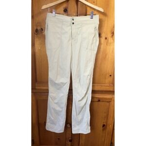 Athleta Trekkie Hiking Walking Pants Women's 4 Beige Zip Pockets 153397 Joggers